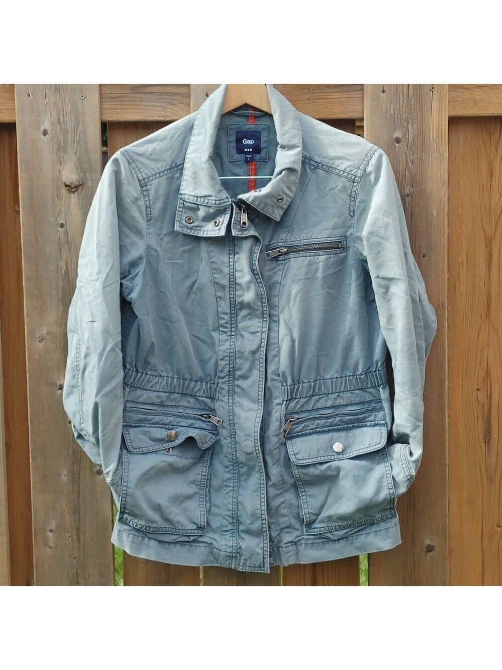 GAP Anorak Jacket Full Zip Cargo Pockets Fall Jacket Women's Size Large